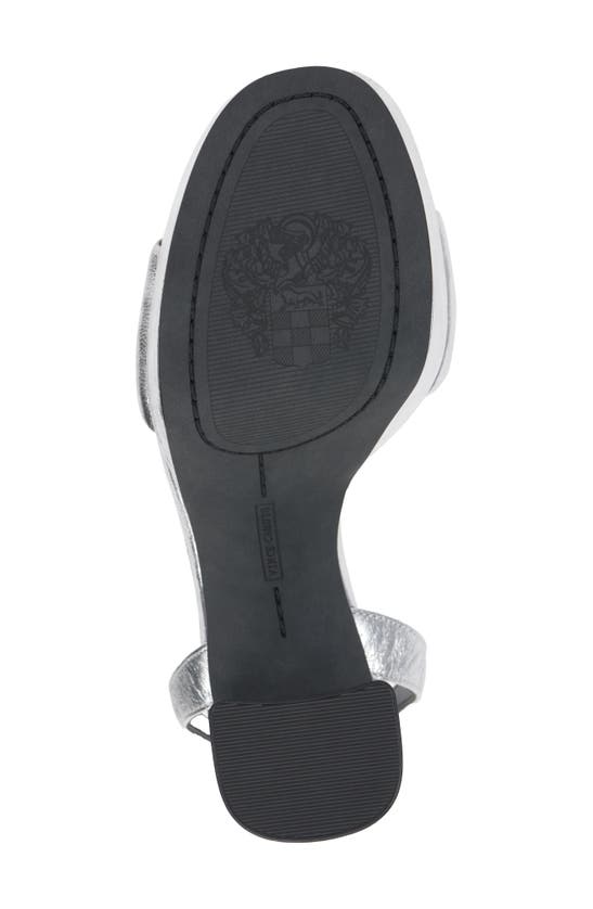 Vince Camuto Pendry Ankle Strap Platform Sandal In Silver Crackle Foil