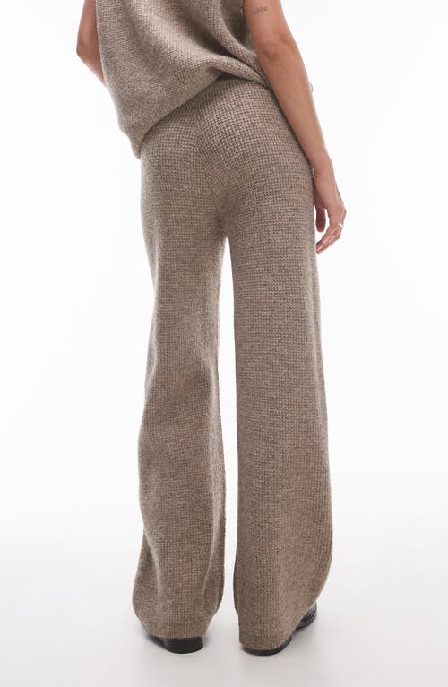 Shop Topshop Thermal Stitch Sweater Pants In Stone