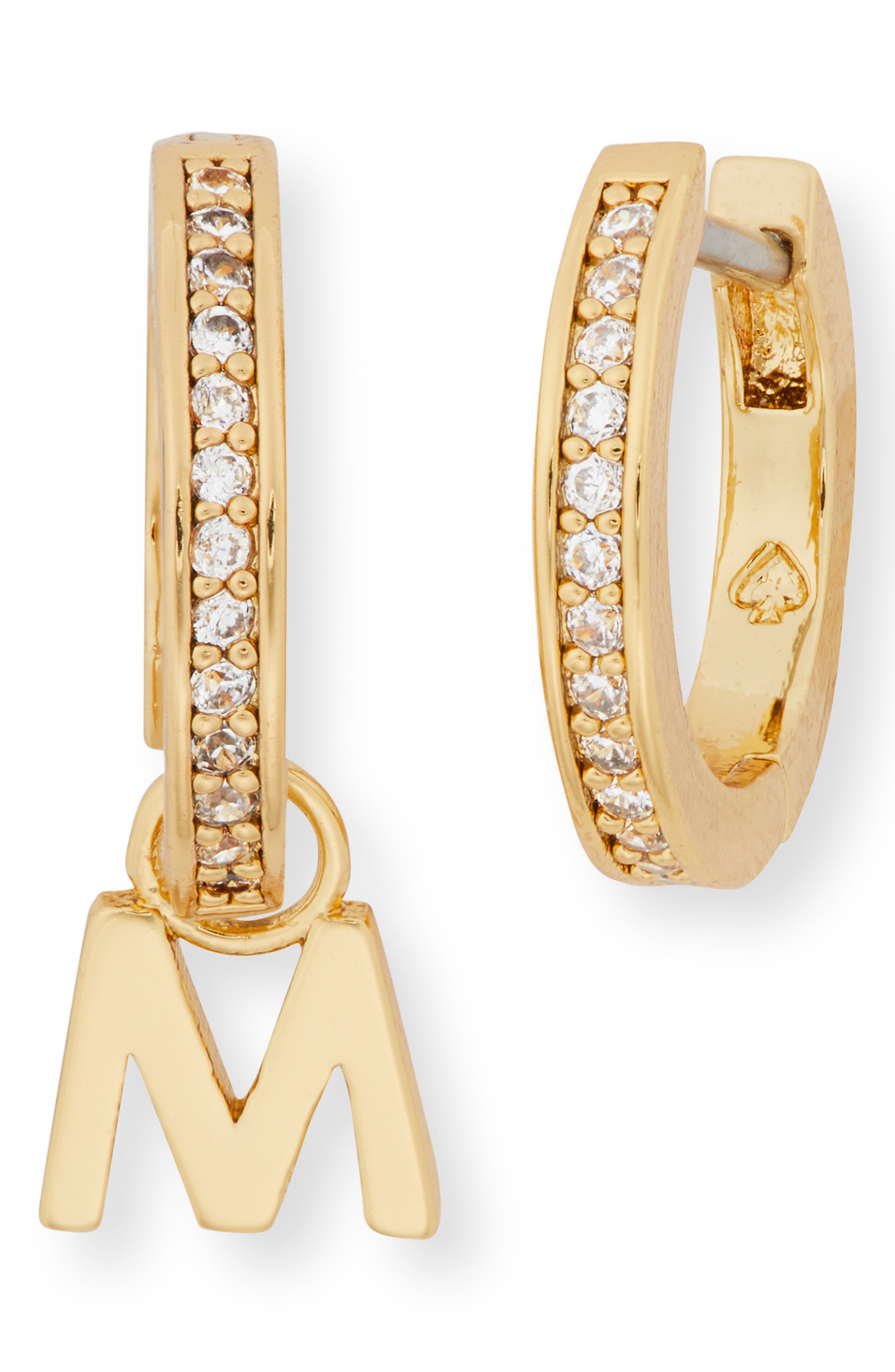 kate spade letter earrings