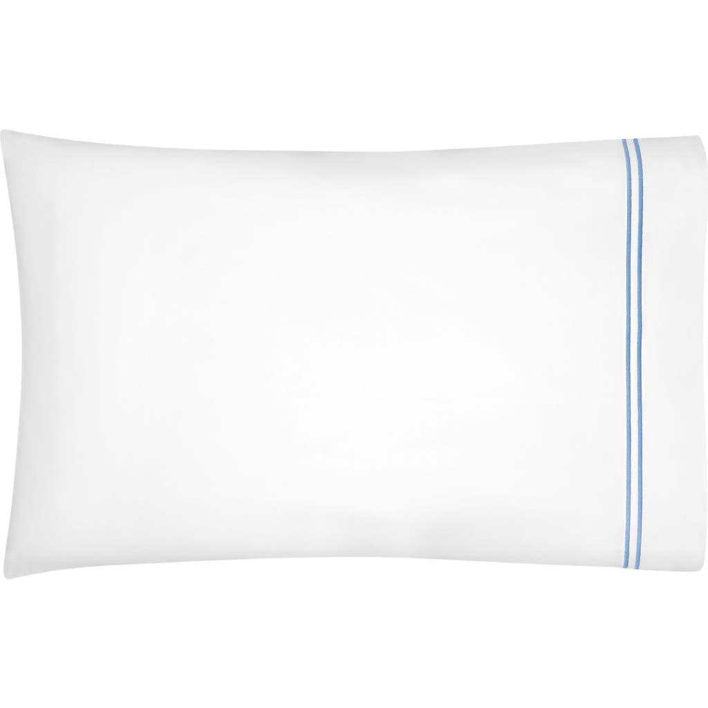 Sferra Grande Hotel Pillowcase In White/ocean