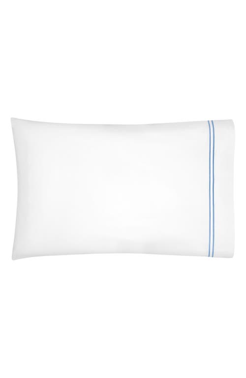 SFERRA Grande Hotel Pillowcase in White/Ocean at Nordstrom