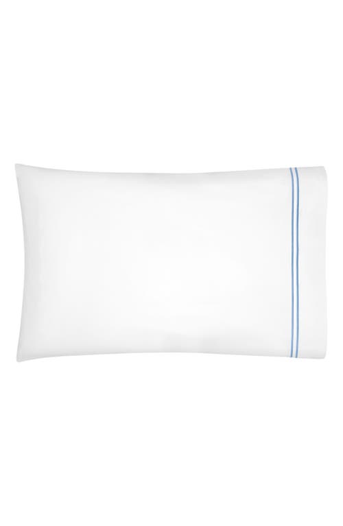 Sferra Grande Hotel Pillowcase In White/ocean