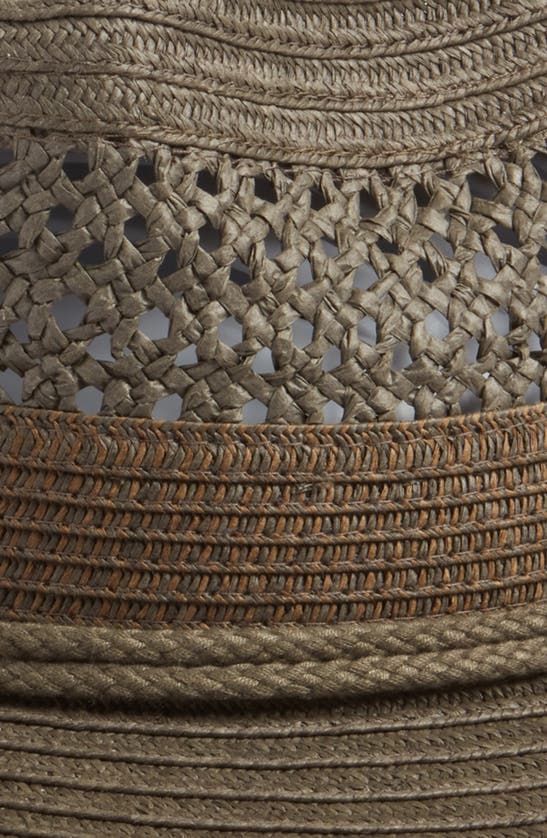 Nordstrom Vented Panama Hat In Green Dark Combo