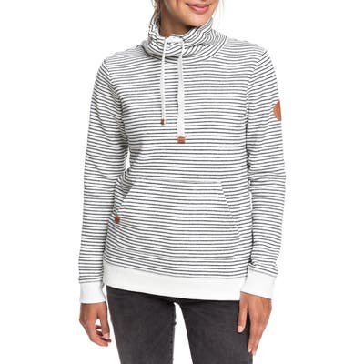 Roxy Worlds Away Funnel Neck Sweatshirt, Ivory