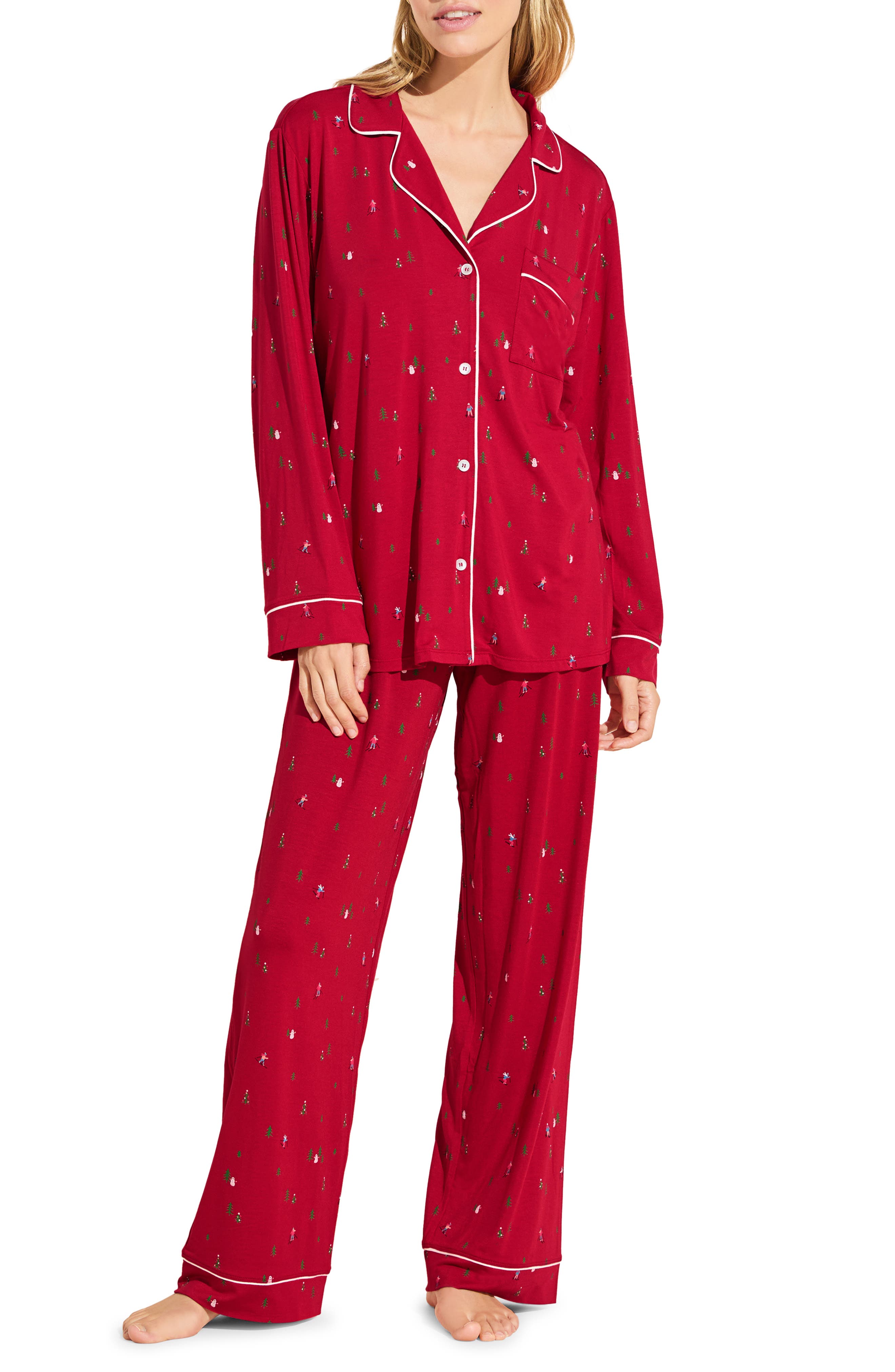 Eberjey Gisele Print Jersey Knit Pajamas