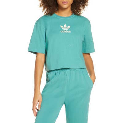 Adidas Originals Large Trefoil Tee, Blue
