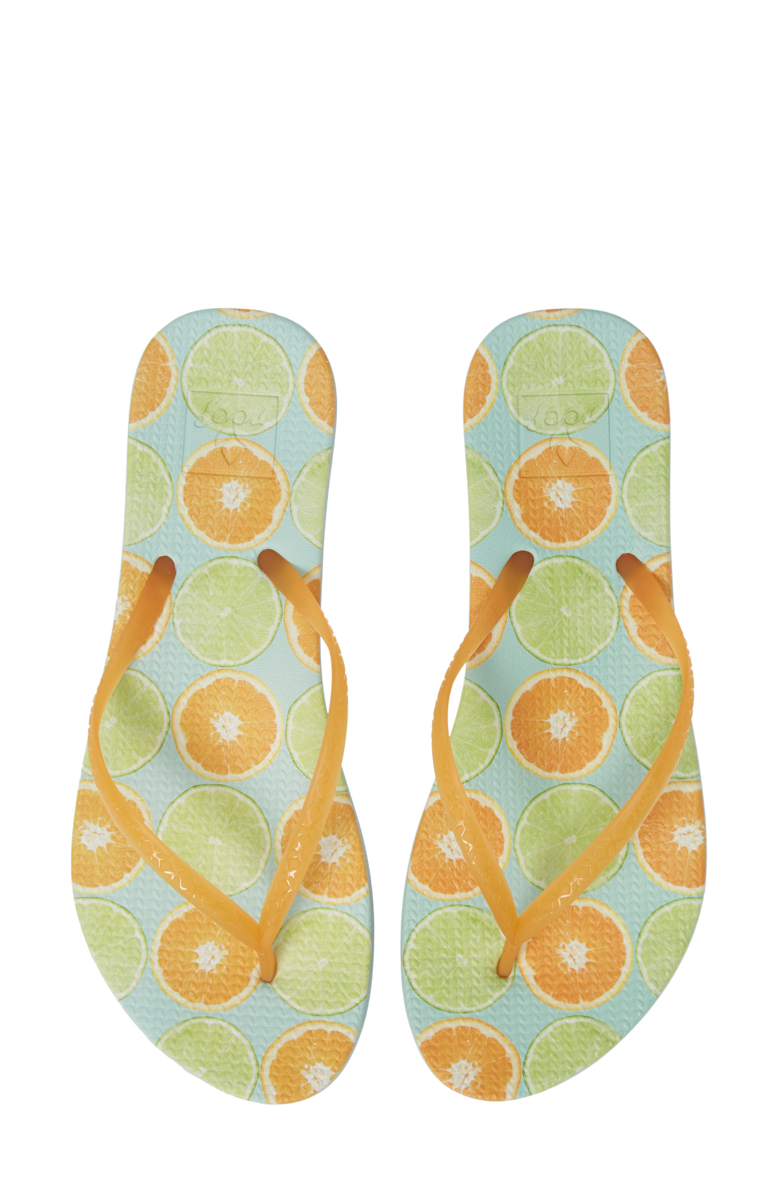 Reef Escape Lux Print Flip Flop, Orange