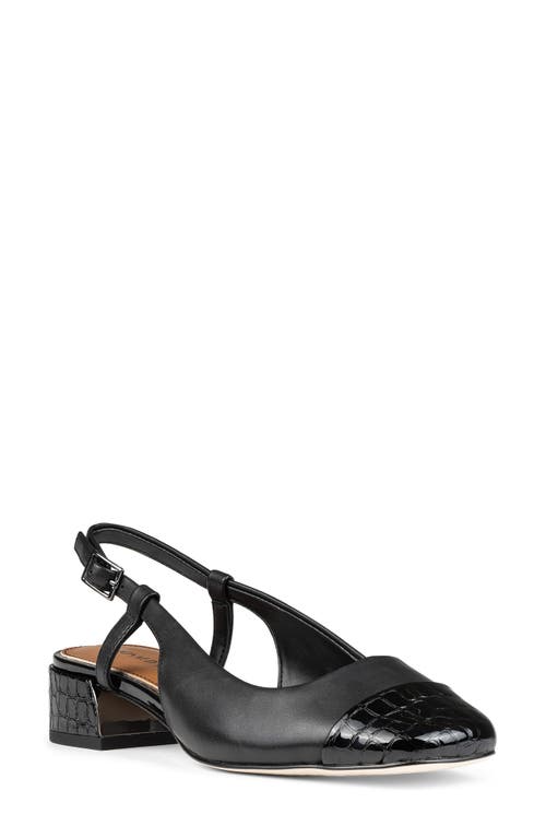 Shop Donald Pliner Davina Slingback Cap Toe Pump In Black