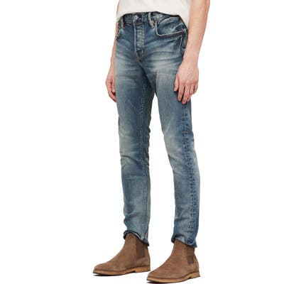 Allsaints Cigarette Skinny Fit Jeans, Blue