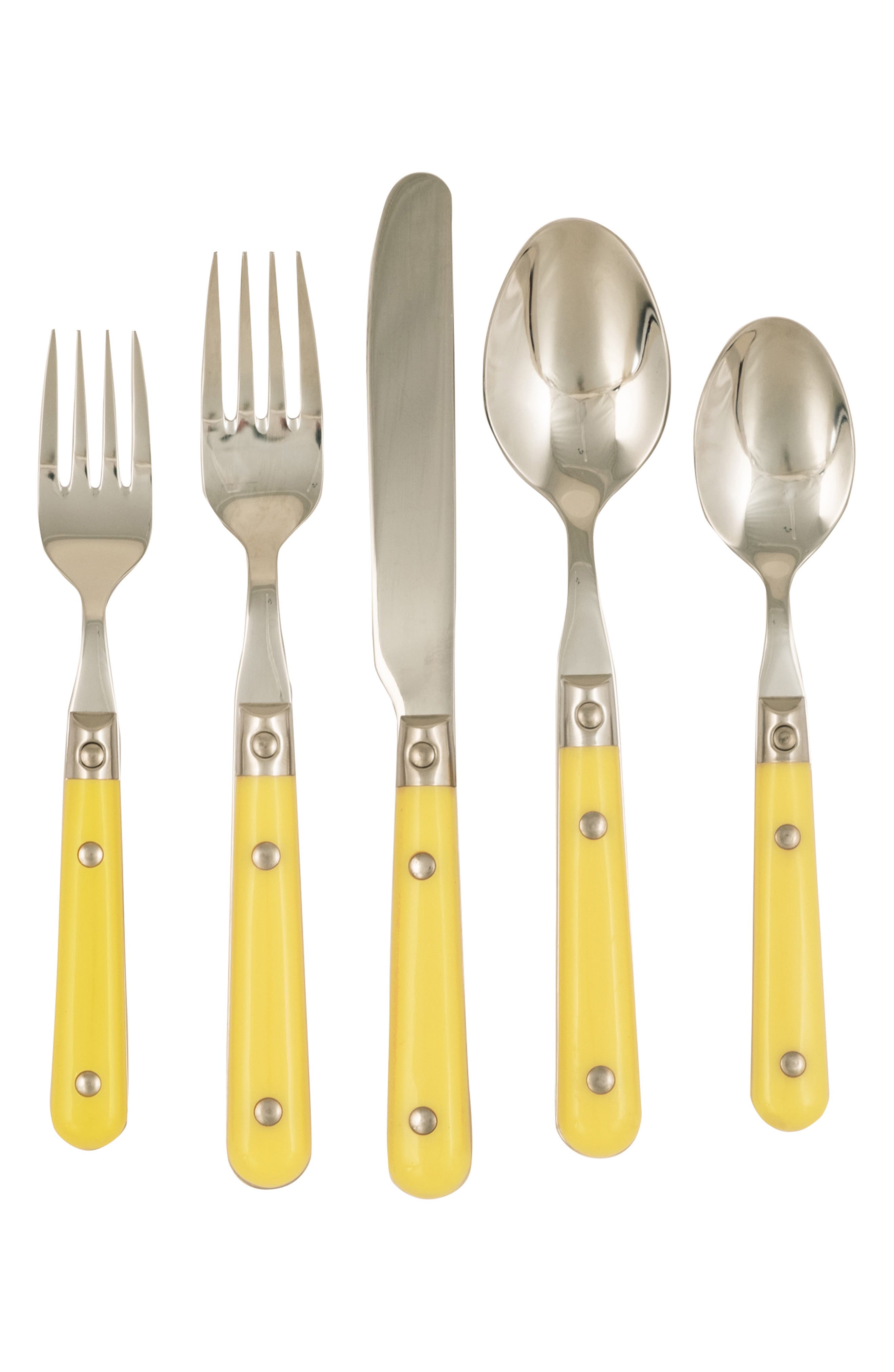 Service for 4 Ginkgo International Naples 20-piece Stainless Steel Flatware Place Setting 