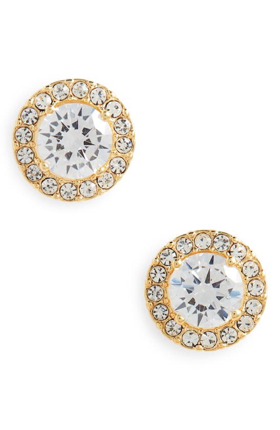 Shop Nordstrom Halo Cubic Zirconia Stud Earrings In Clear- Gold
