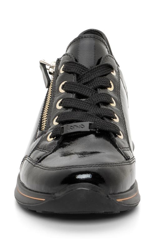 Ara Oleanna Zip Sneaker In Black