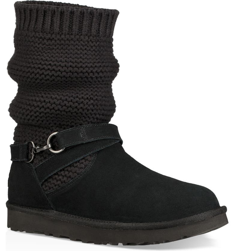 UGGpure™ Strappy Purl Knit Bootie (Women) | Nordstrom