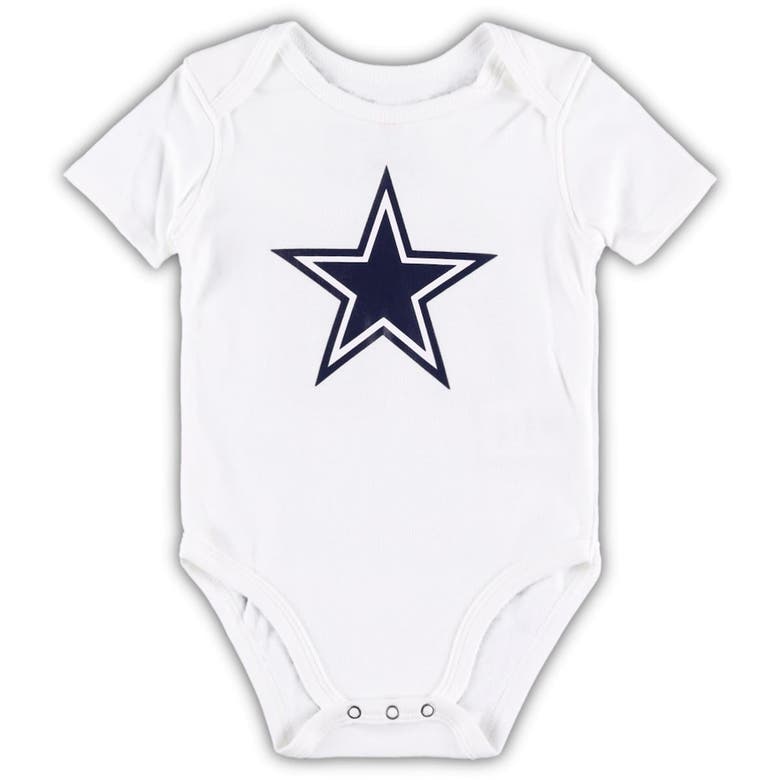 OUTERSTUFF NEWBORN CEEDEE LAMB NAVY/WHITE/GRAY DALLAS COWBOYS 3-PACK BODYSUIT SET