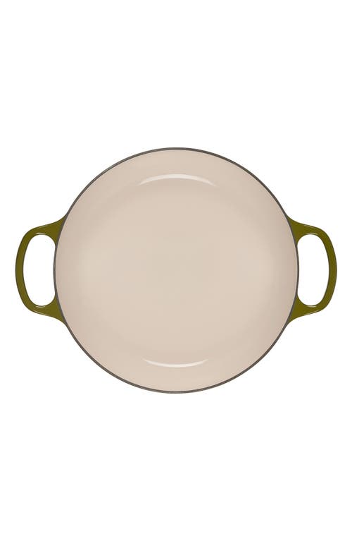 Shop Le Creuset Signature 3.5-quart Enameled Cast Iron Braiser In Olive