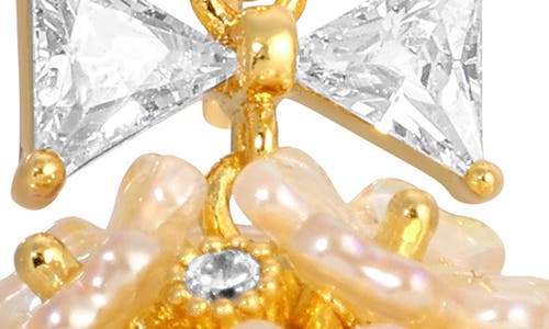 Eye Candy Los Angeles Judith Cubic Zirconia Ball Drop Earrings In Gold