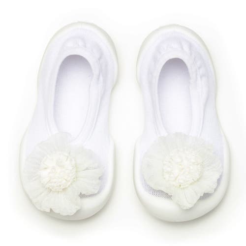 Komuello Toddler Sock Shoes Flat In White