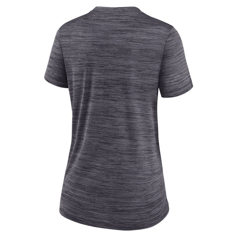 Shop Nike Charcoal Cincinnati Reds City Connect Practice Velocity T-shirt In Black