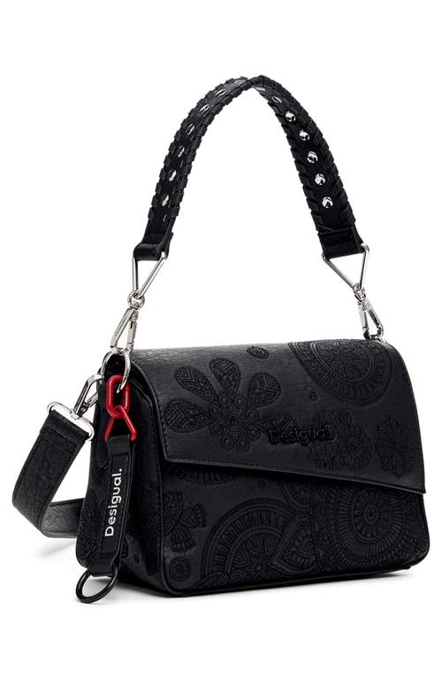 Shop Desigual Dejavu Faux Leather Shoulder Bag In Black