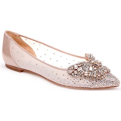 Badgley Mischka Quinn Flat, Beige