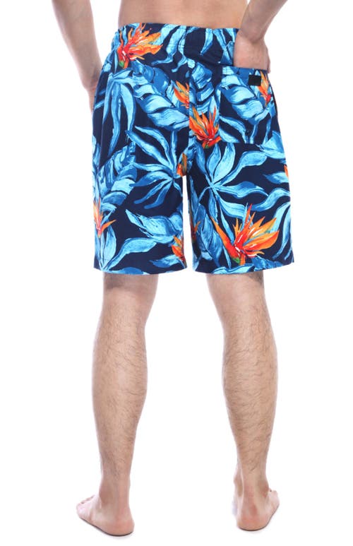 Rokka&rolla All-day Comfort Mesh-lined Swim Trunks In Tropical Floral