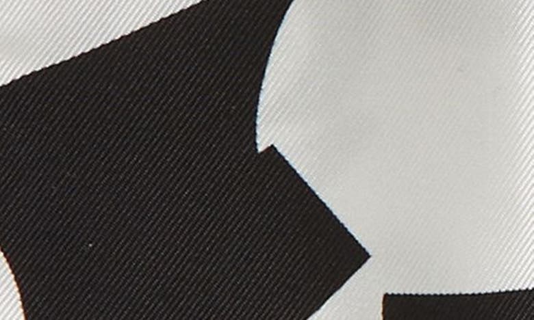 Shop Ferragamo Abstract Silk Twilly In Black/ White