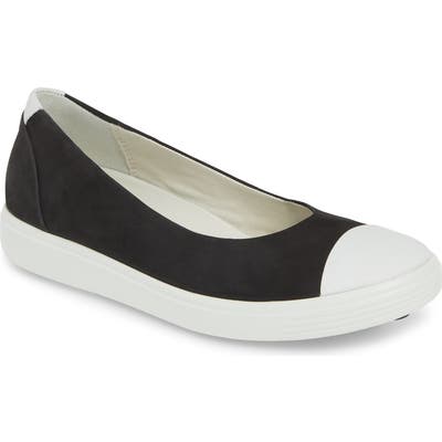 Ecco Soft 7 Ballet Flat, Black