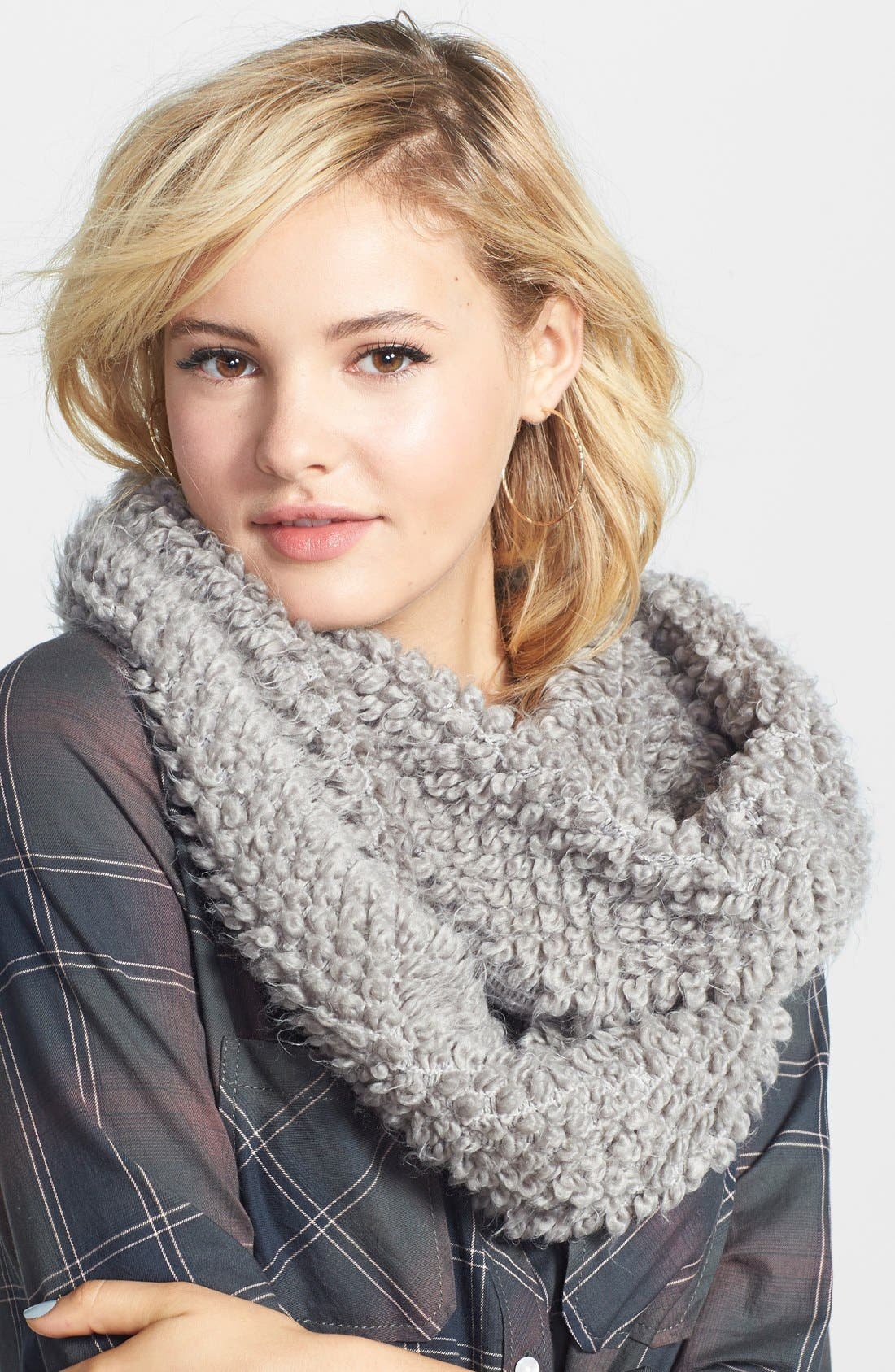 BP. Popcorn Stitch Infinity Scarf (Juniors) Nordstrom