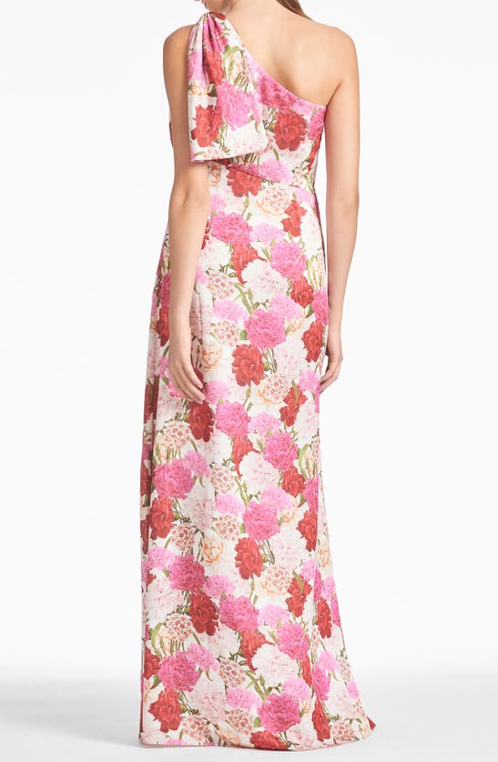 Shop Sachin & Babi Chelsea One-shoulder Gown In Campo Di Fiore