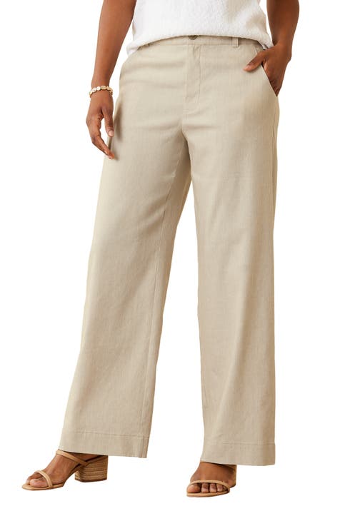 Denim & Co. Naturals Regular Linen Blend Skimmer Pants 