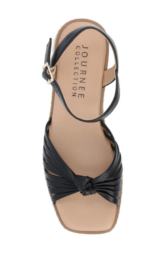 Journee Collection Hally Espadrille Platform Sandal In Black
