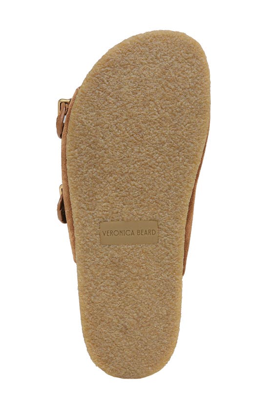 Veronica Beard Paige Woven Suede Dual-buckle Slide Sandals In Hazelwood