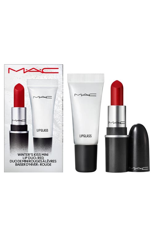 MAC Cosmetics Winter's Kiss Mini Lip Set (Limited Edition) $29 Value in Red