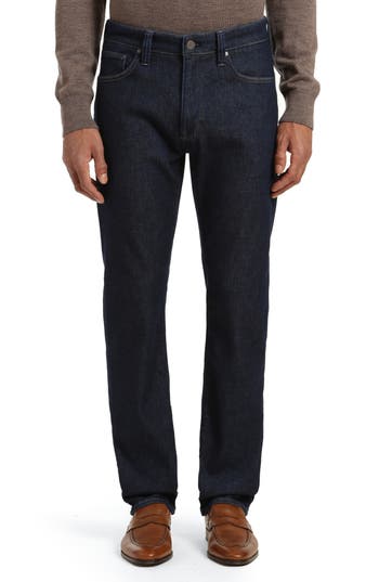 34 Heritage Courage Straight Leg Jeans In Deep Structure