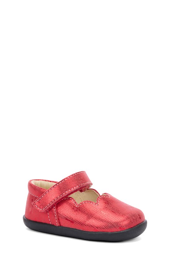 See Kai Run Susie Mary Jane In Red Metallic