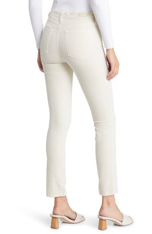 Ag Mari High Waist Slim Ankle Straight Leg Jeans In White Cream