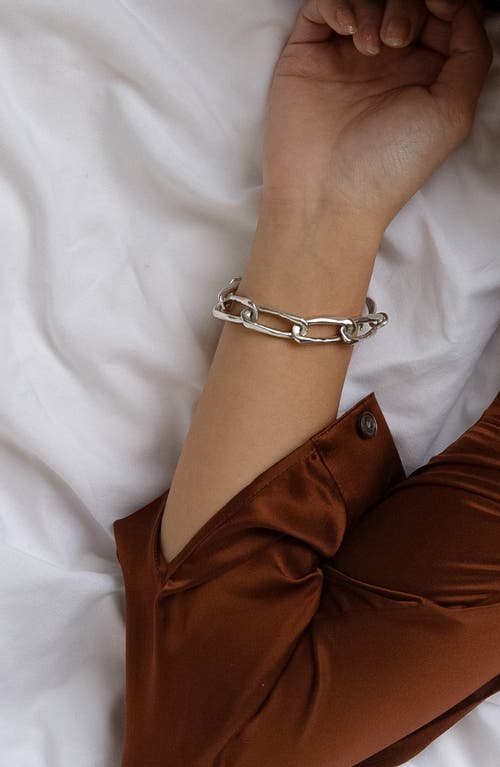 Shop Faris Classic Chain Bracelet In Silver