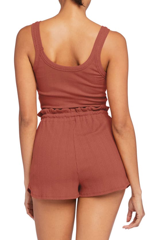 Vitamin A Thalia Organic Rib Crop Top In Copper Organic Rib