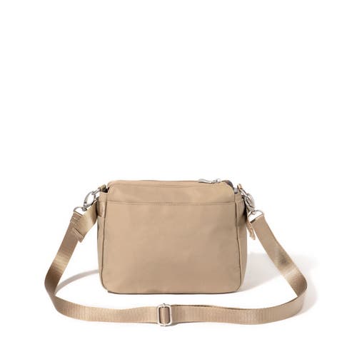 Baggallini Marais Crossbody Bag In Taupe Twill