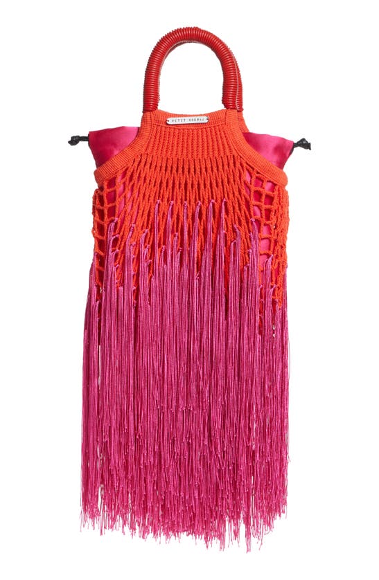PETIT KOURAJ MINI FRINGE TOP HANDLE BAG