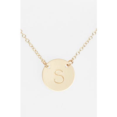 Nashelle 14K-Gold Fill Anchored Initial Disc Necklace
