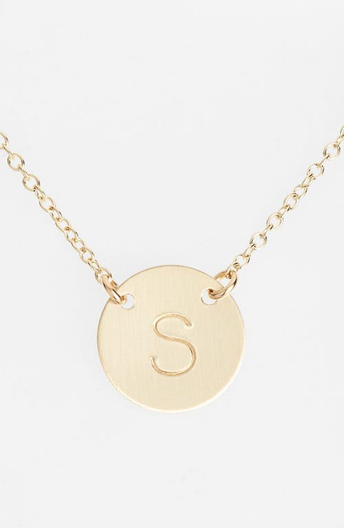 14k-Gold Fill Anchored Initial Disc Necklace in 14K Gold Fill S