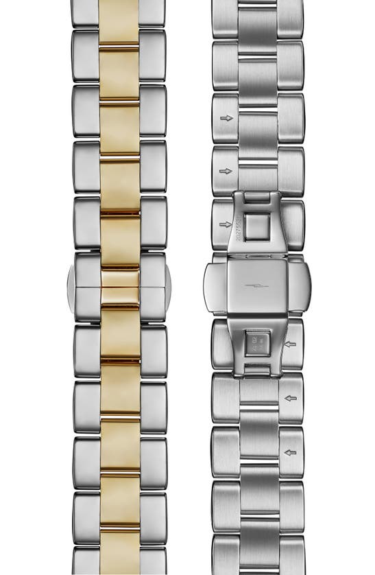 Shop Shinola Derby Two-tone Bracelet Watch, 38mm In Two Tone/ Mop