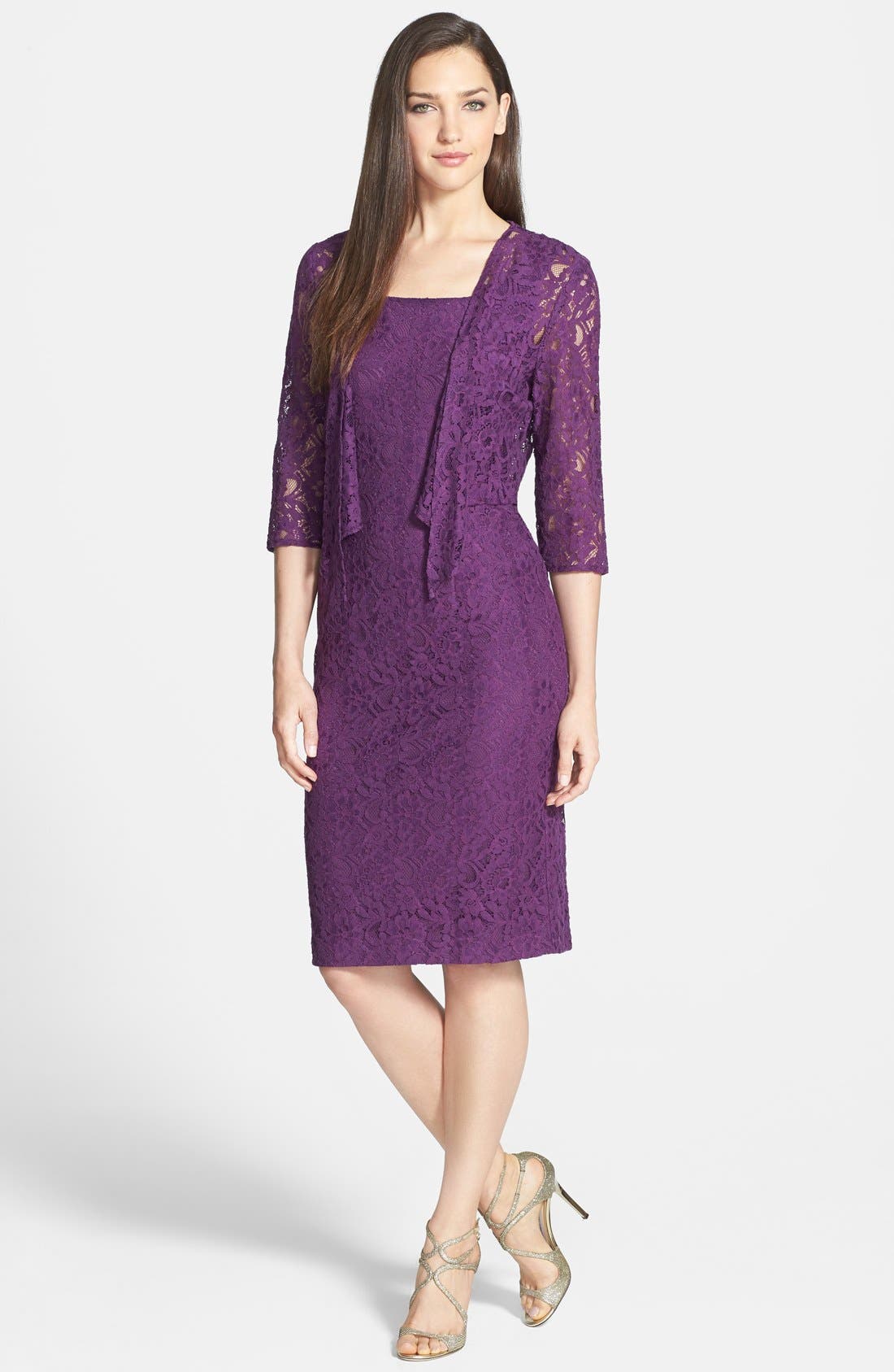 Alex Evenings Tea Length Dress & Jacket Nordstrom