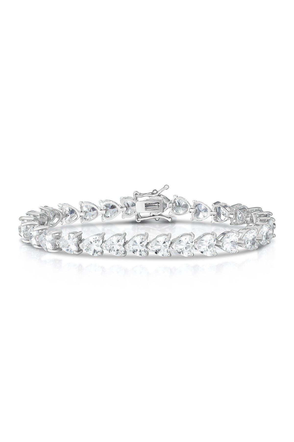 white gold cz tennis bracelet