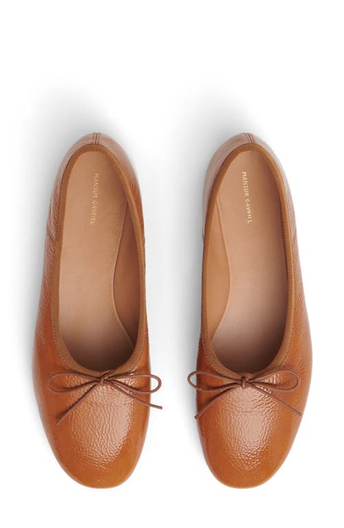 Shop Mansur Gavriel Dream Ballerina Flat In Caramel