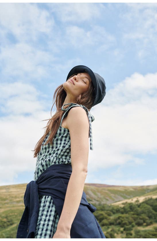 Barbour Abigail Gingham Cotton Midi Sundress In Blue Haze Gingham