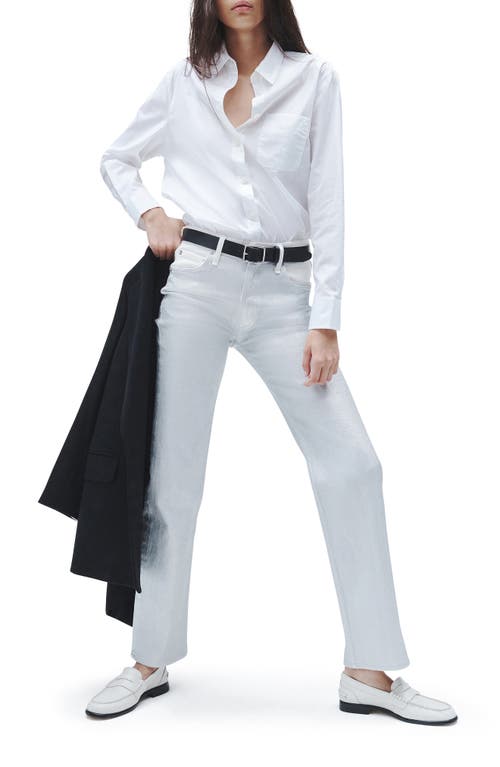 Rag & Bone Harlow Straight Leg Jeans In Ctdsilver