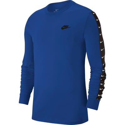 Nike Nsw Swoosh Logo Long Sleeve T-Shirt Blue