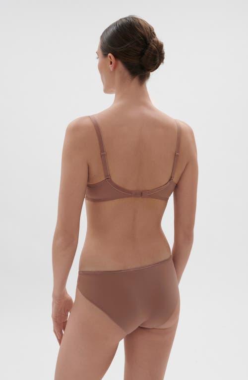 Simone Perele Andora Embroidered Mesh Bikini In Amaretto